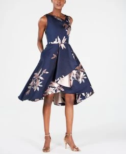 Adrianna Papell Jacquard Fit & Flare Dress