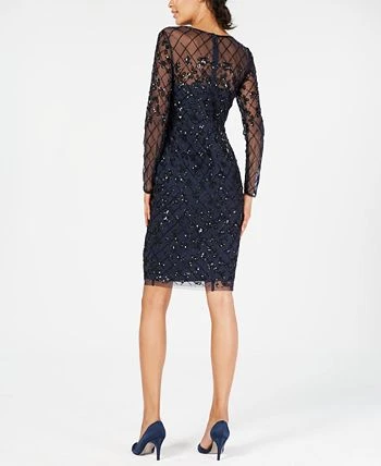 Adrianna Papell Women's Embellished Illusion Sheath Dress 5 Adrianna Papell Women's Embellished Illusion Sheath Dress - Image 5