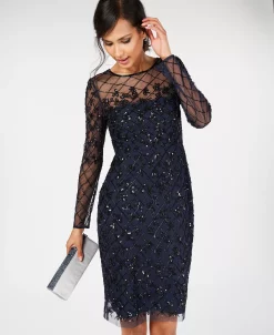 Adrianna Papell Women's Embellished Illusion Sheath Dress 12 Adrianna Papell Women's Embellished Illusion Sheath Dress -Sanctuary Shop 12329359 fpx