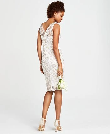 Adrianna Papell Women's Floral Embroidered Sheath Dress 2 Adrianna Papell Women's Floral Embroidered Sheath Dress - Image 2