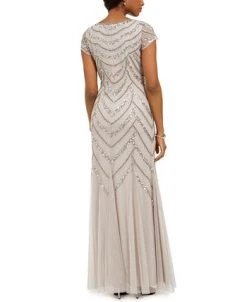 Adrianna Papell Embellished Godet-Inset Gown -Sanctuary Shop 16634628 fpx