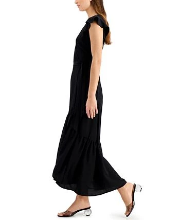 Bar III Flutter-Sleeve Wrap Dress, Created For Macy's 3 Bar III Flutter-Sleeve Wrap Dress, Created For Macy's - Image 3