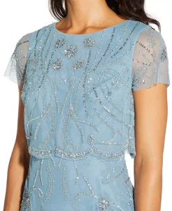 Adrianna Papell Embellished Overlay Dress 6 Adrianna Papell Embellished Overlay Dress -Sanctuary Shop 18351340 fpx