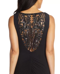 Adrianna Papell Embellished-Back Asymmetrical Gown -Sanctuary Shop 19271932 fpx