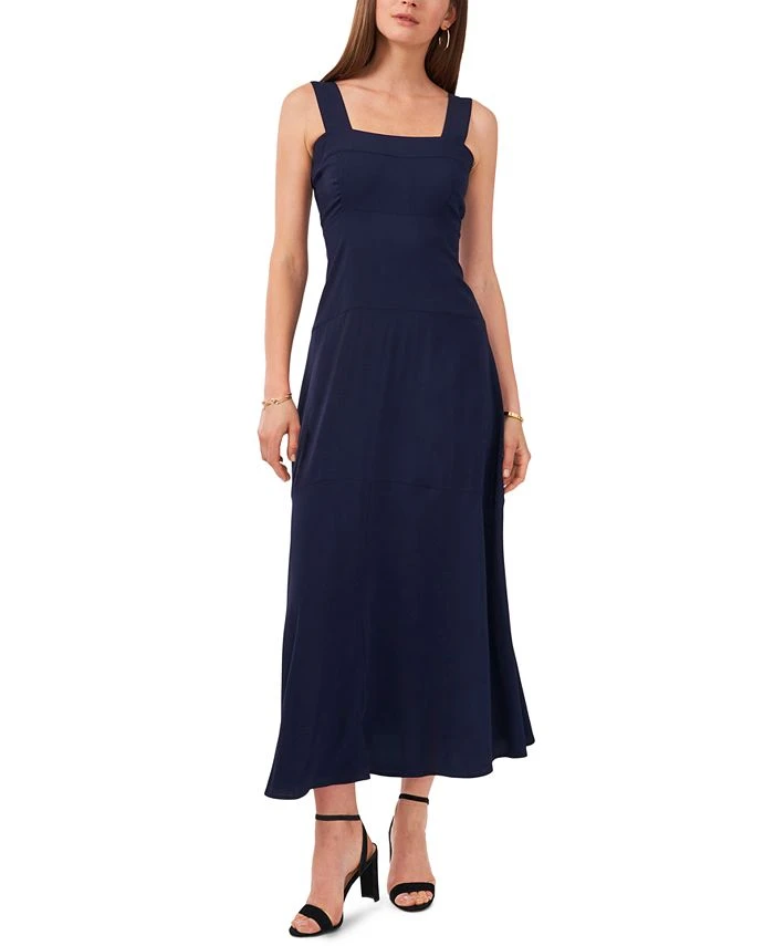 Vince Camuto Paneled Smocked-Back Challis Tank Dress 1 Vince Camuto Paneled Smocked-Back Challis Tank Dress