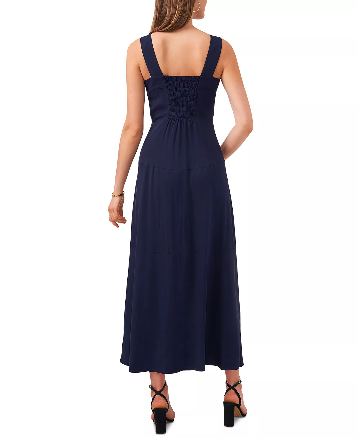 Vince Camuto Paneled Smocked-Back Challis Tank Dress 2 Vince Camuto Paneled Smocked-Back Challis Tank Dress - Image 2