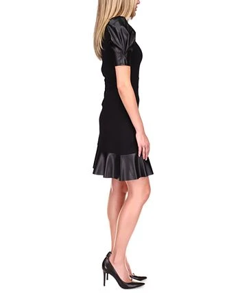 Michael Kors Puff-Sleeve Ruffle-Trim Dress 3 Michael Kors Puff-Sleeve Ruffle-Trim Dress - Image 3