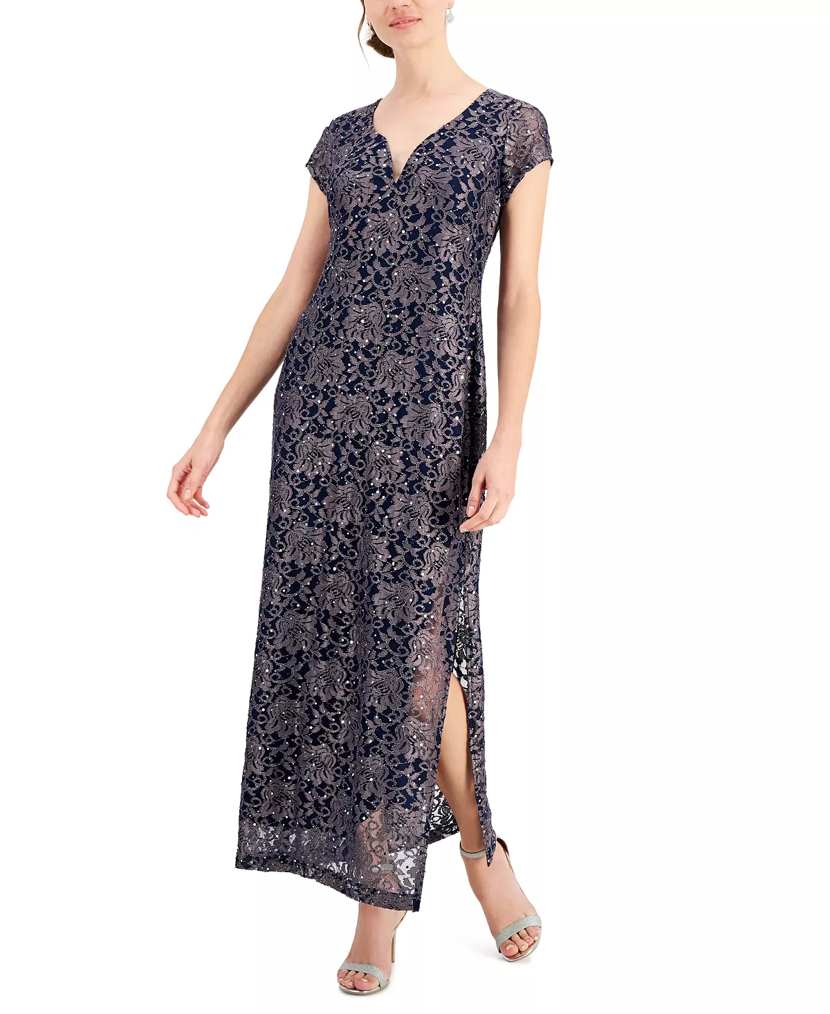 Connected Printed Lace Gown 1 Connected Printed Lace Gown