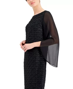 Connected Jacquard Cape Sleeve Dress -Sanctuary Shop 19876838 fpx
