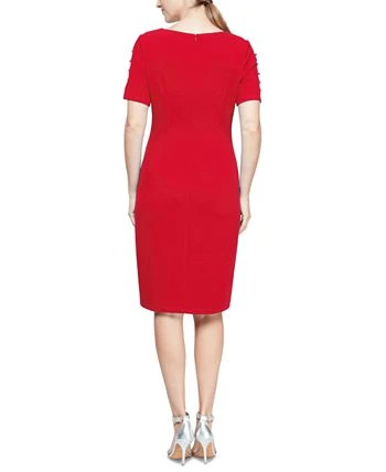 SL Fashions Beaded-Sleeve Sheath Dress 2 SL Fashions Beaded-Sleeve Sheath Dress - Image 2