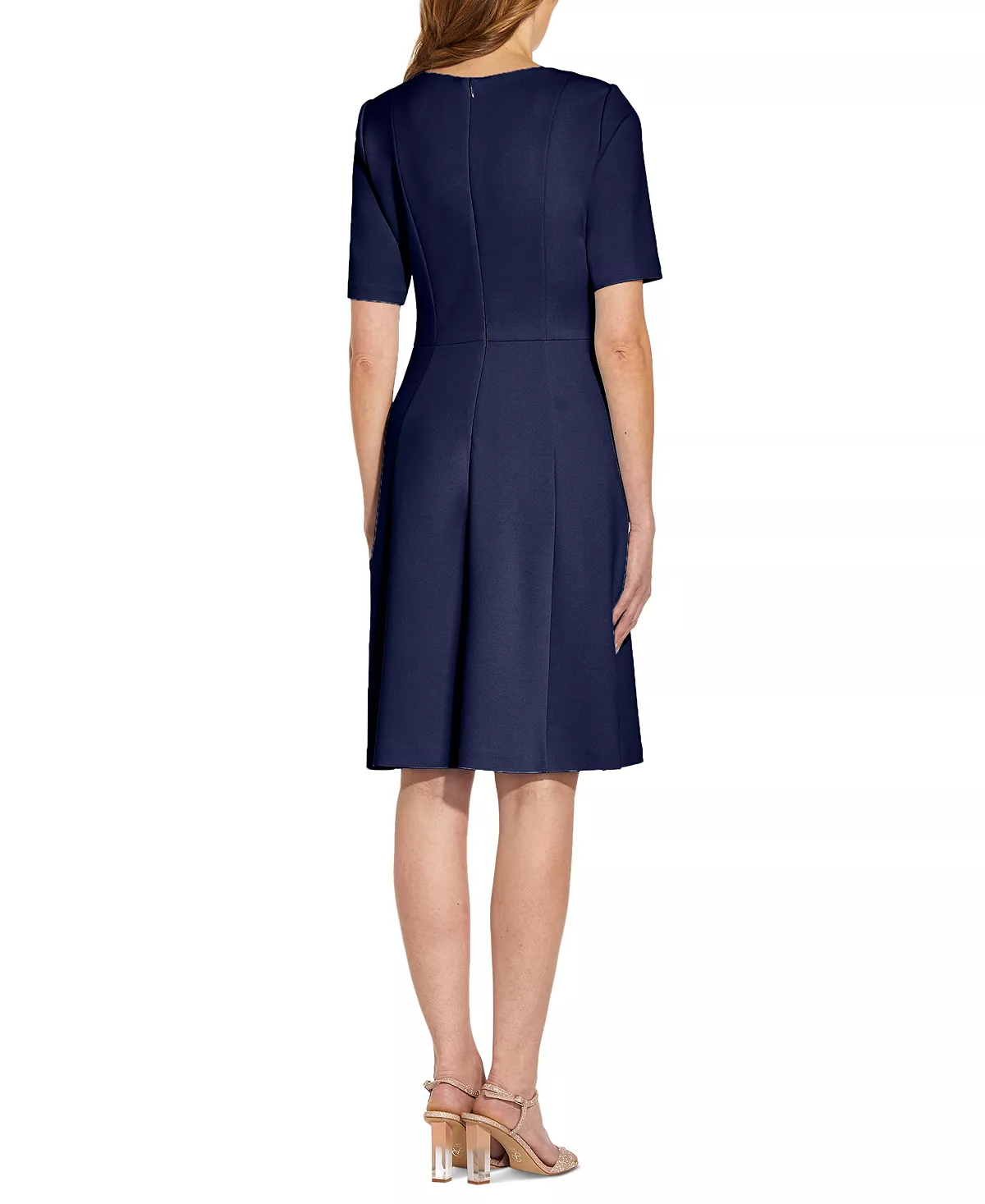 Adrianna Papell Women's Short Sleeve Tie-Front Dress 2 Adrianna Papell Women's Short Sleeve Tie-Front Dress - Image 2