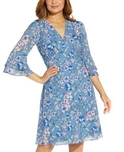 Adrianna Papell Floral-Print Fit & Flare Dress -Sanctuary Shop 20903992 fpx