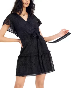 INC International Concepts Women's Lace Tie-Waist Dress, Created For Macy's -Sanctuary Shop 21125682 fpx