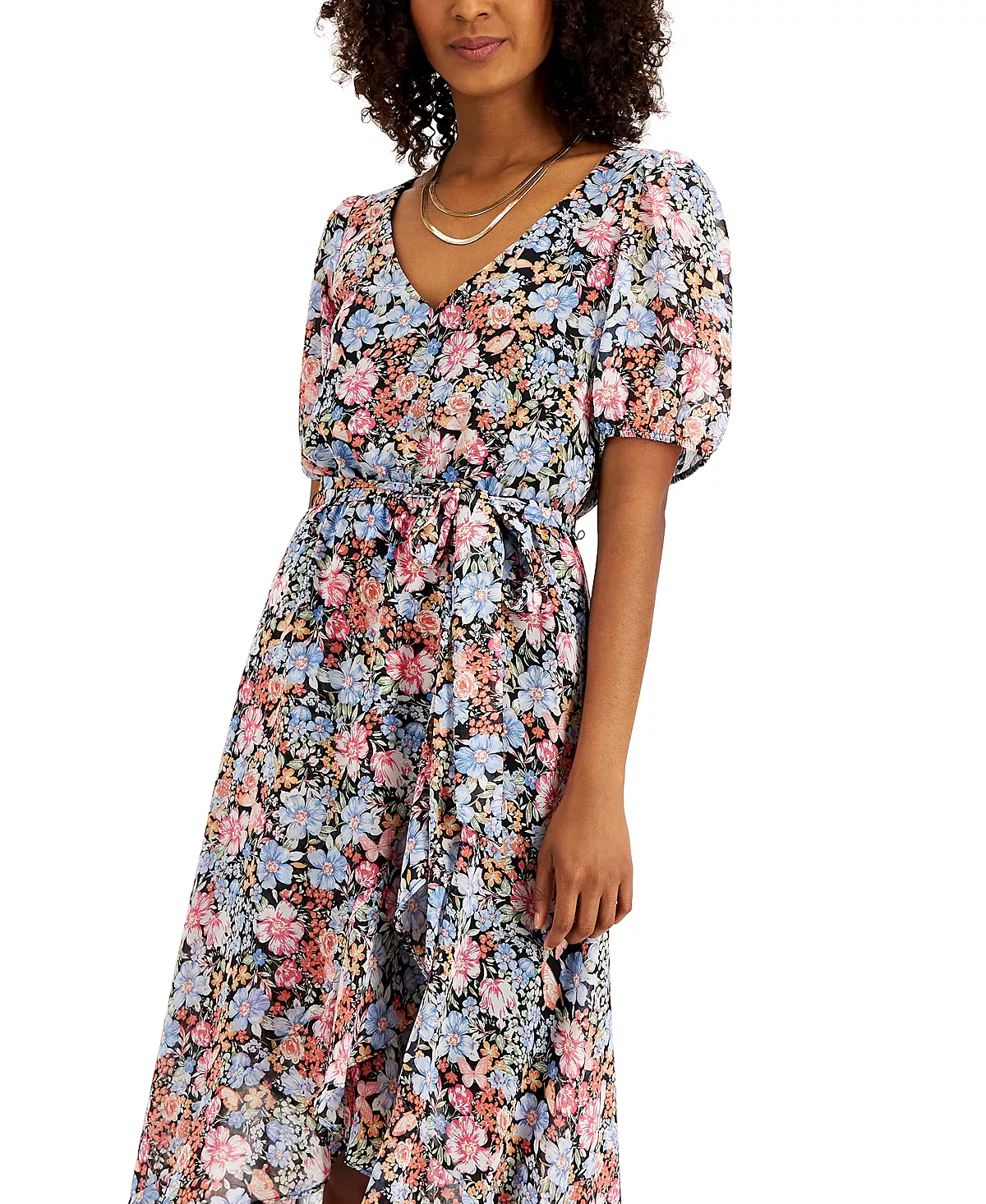 INC International Concepts Printed Ruffled Faux-Wrap Dress, Created For Macy's 4 INC International Concepts Printed Ruffled Faux-Wrap Dress, Created For Macy's - Image 4