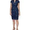 Adrianna Papell Surplice Sheath Dress