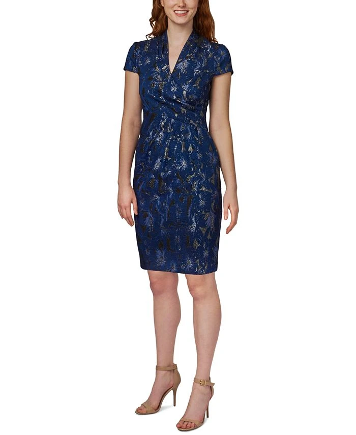 Adrianna Papell Surplice Sheath Dress 1 Adrianna Papell Surplice Sheath Dress