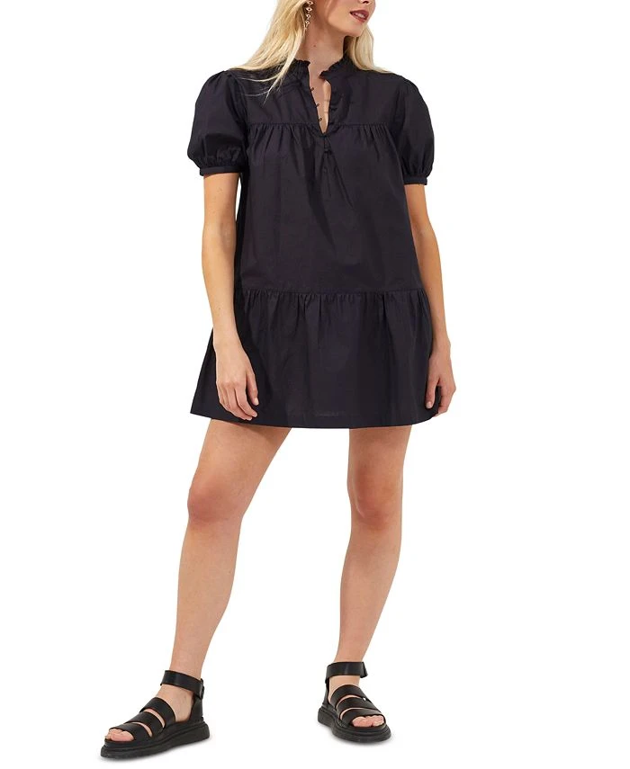 French Connection Puffed-Sleeve Mini Dress 1 French Connection Puffed-Sleeve Mini Dress
