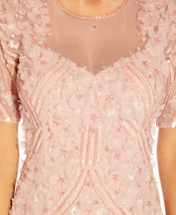 Adrianna Papell Women's Floral-Appliqué Beaded Cocktail Dress -Sanctuary Shop 21714504 fpx