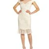 Adrianna Papell Women's Illusion-Trim Beaded Dress