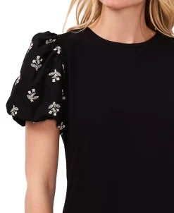 CeCe Women's Embroidered Puff-Sleeve Dress 6 CeCe Women's Embroidered Puff-Sleeve Dress -Sanctuary Shop 21731538 fpx