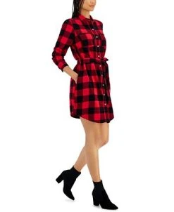 Style & Co Women's Plaid Shirtdress, Created For Macy's -Sanctuary Shop 21816449 fpx