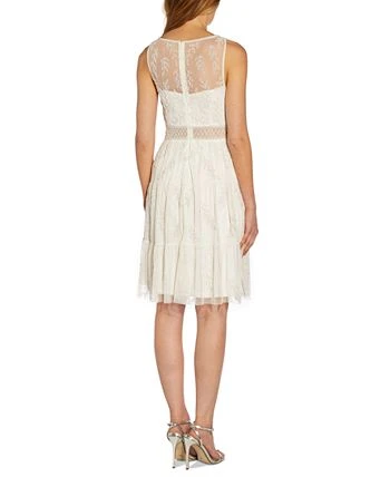 Adrianna Papell Beaded Illusion Dress 2 Adrianna Papell Beaded Illusion Dress - Image 2