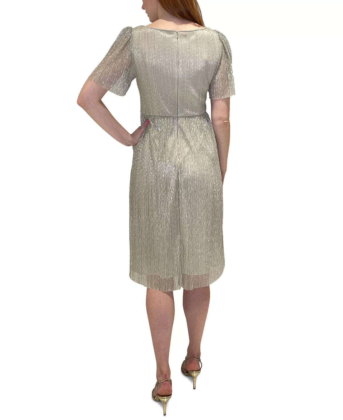 Adrianna Papell Ted Metallic Dress 2 Adrianna Papell Ted Metallic Dress - Image 2
