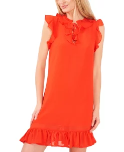 CeCe Women's Ruffled Tie-Neck Dress -Sanctuary Shop 22037954 fpx