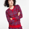 Charter Club Women's Printed Plaid Matching Crewneck Top, Created For Macy's