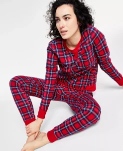 Charter Club Women's Printed Plaid Matching Crewneck Top, Created For Macy's -Sanctuary Shop 22079350 fpx