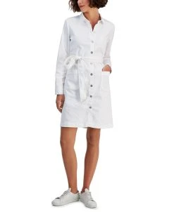 Style & Co Women's Belted Denim Shirtdress, Created For Macy's