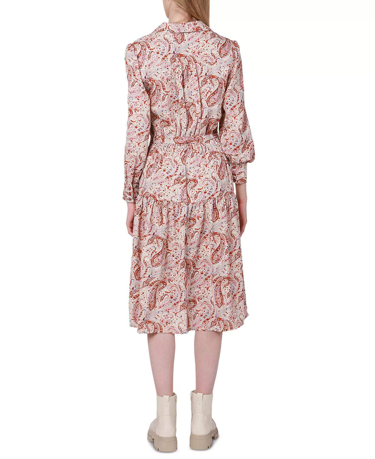 Black Tape Women's Belted Tiered Shirtdress 2 Black Tape Women's Belted Tiered Shirtdress - Image 2