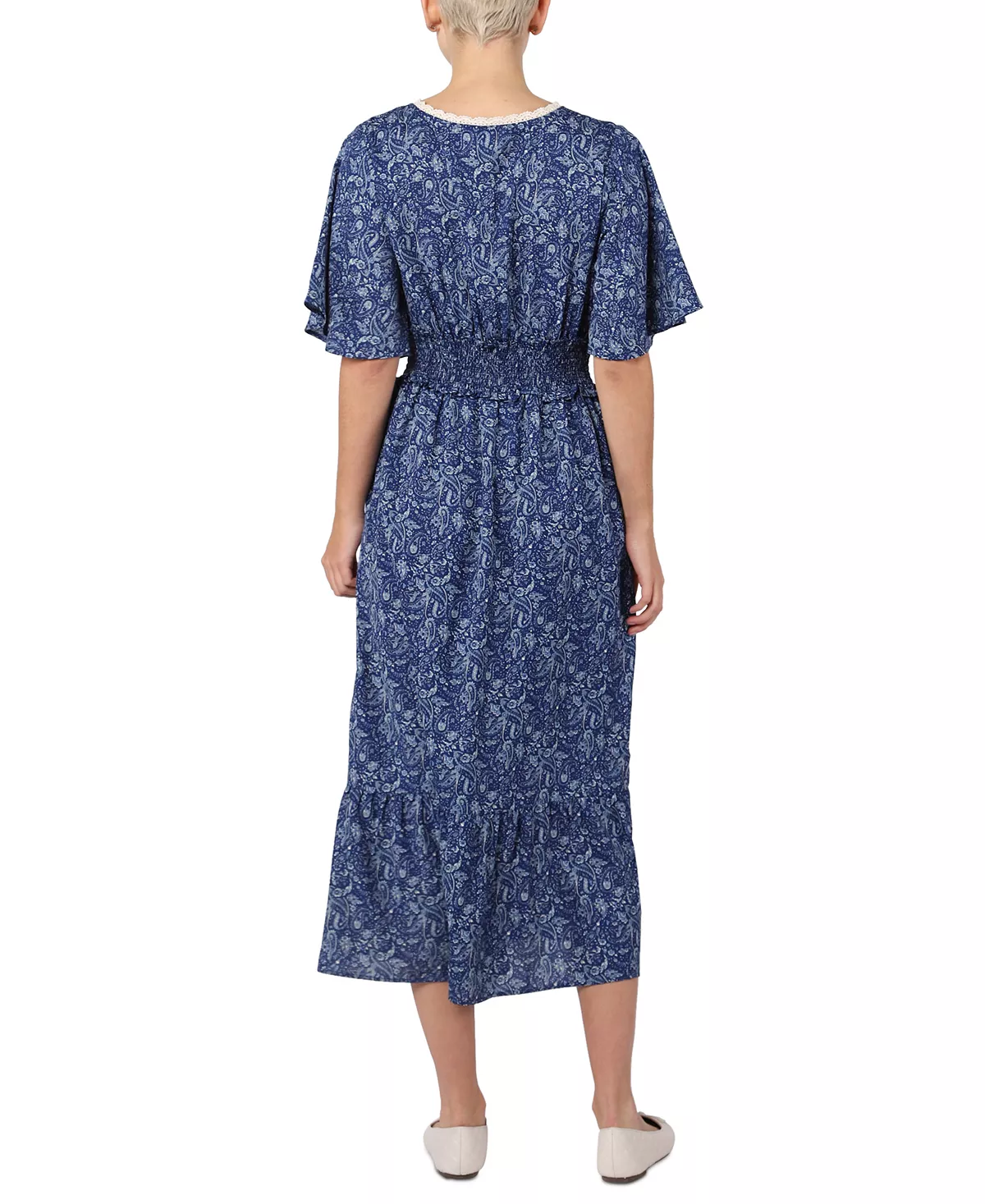 Black Tape Women's V-Neck Smock-Waist Maxi Dress 2 Black Tape Women's V-Neck Smock-Waist Maxi Dress - Image 2