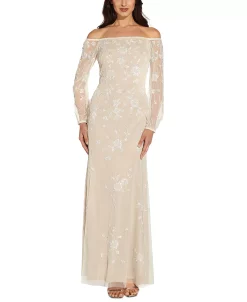 Adrianna Papell Women's Embellished Off-The-Shoulder Gown 6 Adrianna Papell Women's Embellished Off-The-Shoulder Gown -Sanctuary Shop 22162202 fpx