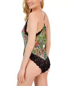 INC International Concepts Lace Chiffon Floral Lingerie Bodysuit -Sanctuary Shop 22171201 fpx