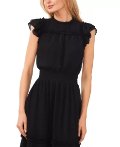 CeCe Ruffled Swiss Dot Midi Dress -Sanctuary Shop 22248235 fpx