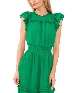 CeCe Ruffled Swiss Dot Midi Dress -Sanctuary Shop 22248269 fpx