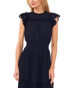 CeCe Ruffled Swiss Dot Midi Dress -Sanctuary Shop 22248276 fpx