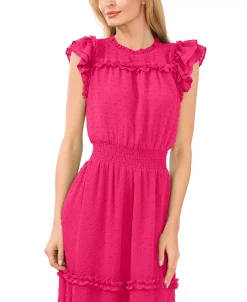 CeCe Ruffled Swiss Dot Midi Dress -Sanctuary Shop 22257340 fpx