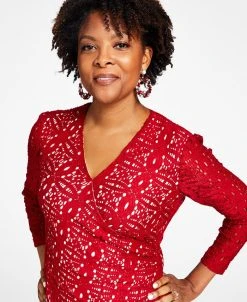 Kasper Lace Surplice V-Neck Ruffled Maxi Dress 12 Kasper Lace Surplice V-Neck Ruffled Maxi Dress -Sanctuary Shop 22344489 fpx