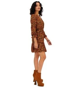 Bar III Women's Long-Sleeve V-Neck Ruffle-Hem Dress, Created For Macy's 7 Bar III Women's Long-Sleeve V-Neck Ruffle-Hem Dress, Created For Macy's -Sanctuary Shop 22426614 fpx