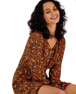 Bar III Women's Long-Sleeve V-Neck Ruffle-Hem Dress, Created For Macy's 8 Bar III Women's Long-Sleeve V-Neck Ruffle-Hem Dress, Created For Macy's -Sanctuary Shop 22426615 fpx