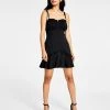 Bar III Women's Self-Tie-Strap Ruffle Mini Dress, Created For Macy's