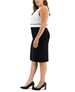 Kasper Plus Size Sleeveless Colorblock Sheath Dress -Sanctuary Shop 22567775 fpx