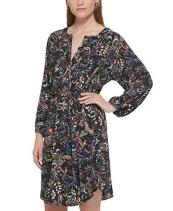 Vince Camuto Women's Printed Balloon-Sleeve Belted Dress -Sanctuary Shop 22569710 fpx