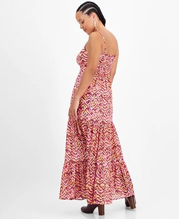 Bar III Women's Front-Cutout Tiered Tie-Neck Dress, Created For Macy's 2 Bar III Women's Front-Cutout Tiered Tie-Neck Dress, Created For Macy's - Image 2