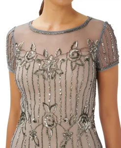 Papell Studio Women's Beaded Short-Sleeve Cocktail Dress 6 Papell Studio Women's Beaded Short-Sleeve Cocktail Dress -Sanctuary Shop 22628883 fpx