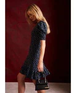 CeCe Women's Puffed Sleeve Printed Knit Dress -Sanctuary Shop 22729321 fpx