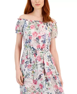 INC International Concepts Women's Floral Print Off-The-Shoulder Maxi Dress, Created For Macy's 8 INC International Concepts Women's Floral Print Off-The-Shoulder Maxi Dress, Created For Macy's -Sanctuary Shop 22779658 fpx