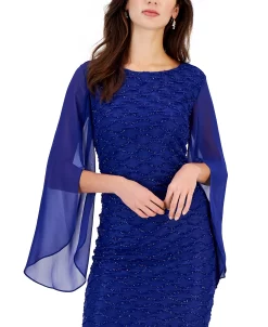 Connected Jacquard Cape Sleeve Dress -Sanctuary Shop 22791683 fpx